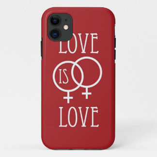 Love is Love (Vrouw) Red Case-Mate iPhone Case