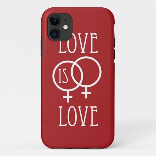 Love is Love (Vrouw) Red Case-Mate iPhone Case (Achterkant)