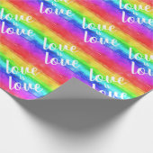 Love is Love| Waterverf Rainbow| PRIDE Cadeaupapier (Hoek)