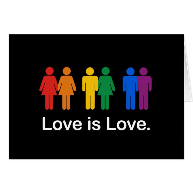 LOVE IS LOVE ZWART (Voorkant Horizontaal)
