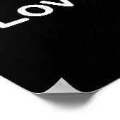 LOVE IS LOVE ZWART POSTER (Hoek)