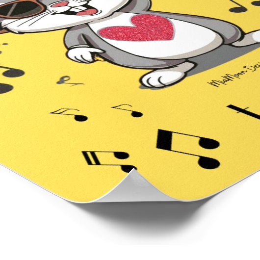 LOVE IS MORE POWERFUL THAN HATE BUNNY POSTER (Hoek)