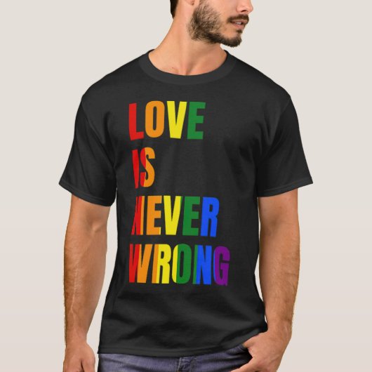 Love Is Never Wrong (LGBT) -standard-scale-4_00x T-shirt (Voorkant)