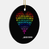 LOVE IS... NOOIT EINDE KERAMISCH ORNAMENT (Rechts)