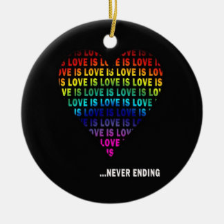 LOVE IS... NOOIT EINDE KERAMISCH ORNAMENT