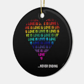 LOVE IS... NOOIT EINDE KERAMISCH ORNAMENT (Links)