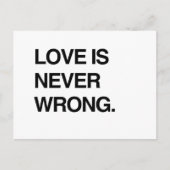 LOVE IS NOOIT WRONG BRIEFKAART (Voorkant)