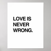 LOVE IS NOOIT WRONG POSTER (Voorkant)
