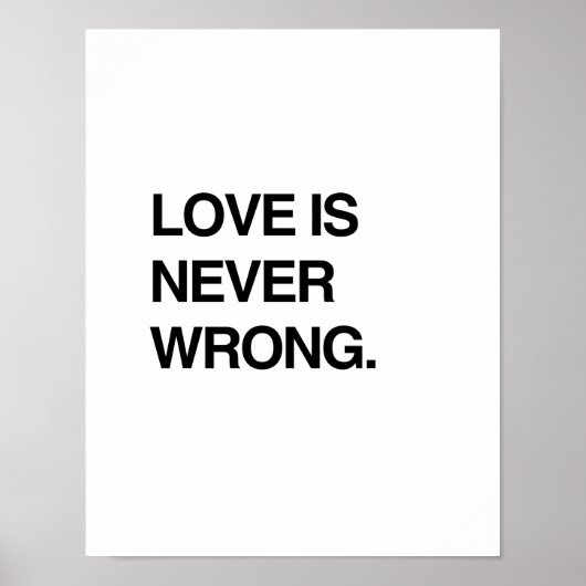 LOVE IS NOOIT WRONG POSTER (Voorkant)