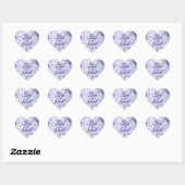 Love is of God Violet Blue Florals Hart Sticker (Vel)