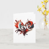 Love Is On Valentines Day  Kaart (Gele Bloem)