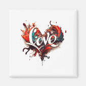 Love Is On Valentines Day  Magneet (Voorkant)