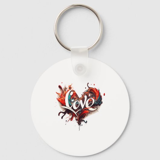 Love Is On Valentines Day  Sleutelhanger (Voorkant)