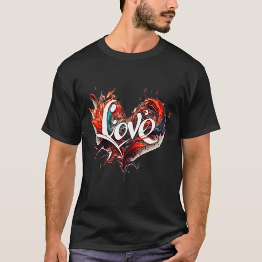 Love Is On Valentines Day  T-shirt (Voorkant)