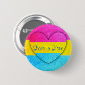Love is Pansexual Flag Button (Voorkant /achterkant)