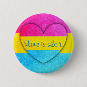 Love is Pansexual Flag Button
