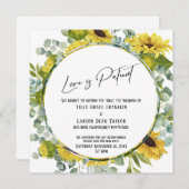 Love is Patial Floral Postponed Wedding Card Kaart (Voorkant / Achterkant)