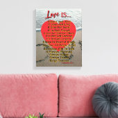 Love Is Patient  – 1 Corinthians 13 Wedding  Canvas Afdruk (Insitu (Woonkamer))