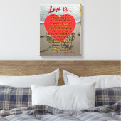 Love Is Patient  – 1 Corinthians 13 Wedding  Canvas Afdruk (Insitu (Slaapkamer))