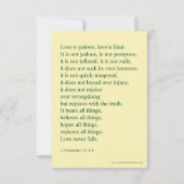Love is Patient, 1 Corinthians Prayer Kaart (Achterkant)