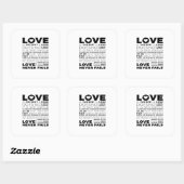 Love Is Patient And Kind Classic Appeal  Vierkante Sticker (Vel)