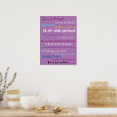 Love is Patient Bible Verse Poster (Keuken)