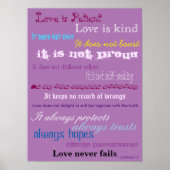 Love is Patient Bible Verse Poster (Voorkant)