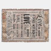 Love is Patient Bible Verse Roos Deken (Voorkant)