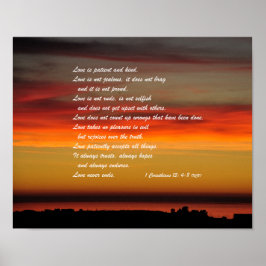 Love is Patient Bible Verse Wall Poster