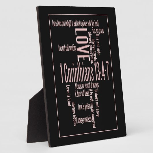 Love is Patient Black & Blush Fotoplaat (Zijkant)