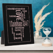 Love is Patient Black & Blush Fotoplaat (Zijkant)