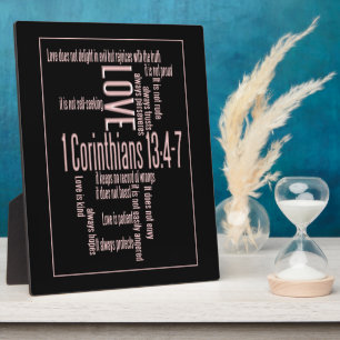 Love is Patient Black & Blush Fotoplaat