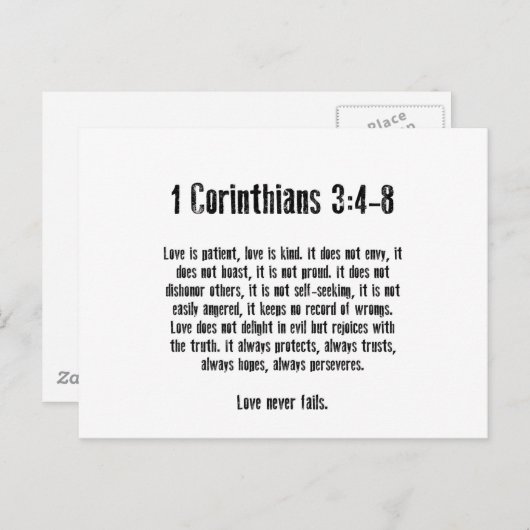 Love is Patient Briefkaart (Voorkant / Achterkant)