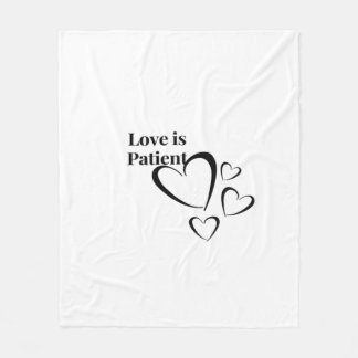 Love Is Patient Calm Aesthetic Fleece Deken