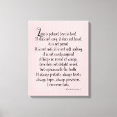 Love is Patient Canvas Afdruk (Voorkant)