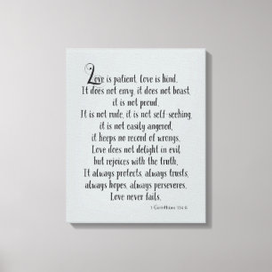 Love is Patient Canvas Afdruk
