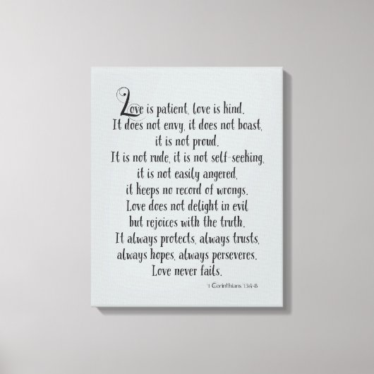 Love is Patient Canvas Afdruk (Voorkant)