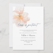 Love is Patiënt Change the Date Flower Invitation Kaart (Voorkant)