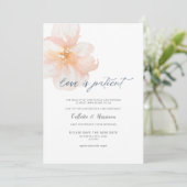 Love is Patiënt Change the Date Flower Invitation Kaart (Staand voorkant)