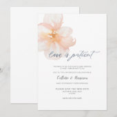 Love is Patiënt Change the Date Flower Invitation Kaart (Voorkant / Achterkant)