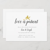 Love is Patiënt Change the Date Postponement Save The Date (Voorkant / Achterkant)