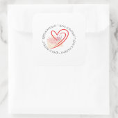 Love Is Patient Clean Aesthetic  Vierkante Sticker (Tas)