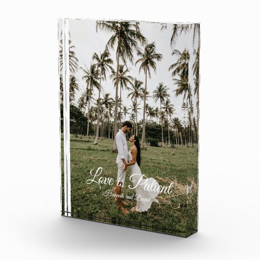 Love is Patient Couple's Photo and Name Fotoblokken (Rechts)