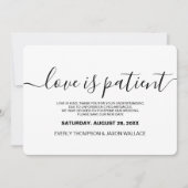Love is Patient Custom Photo Wedding Postponed Kaart (Voorkant)