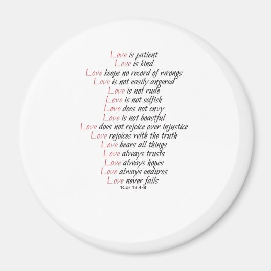 Love Is Patient Elegant Style Magneet (Voorkant)