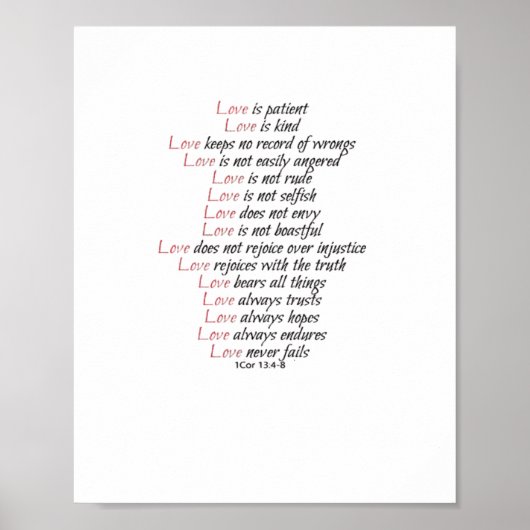 Love Is Patient Elegant Style  Poster (Voorkant)