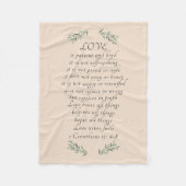 Love is patient fleece deken (Voorkant)