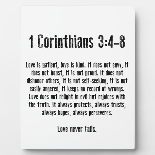 Love is Patient Fotoplaat (Voorkant)