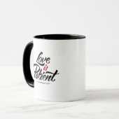 Love Is Patient Hand Lettering Artistic Design  Mok (Voorkant links)