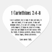 Love is Patient Hart Sticker (Voorkant)